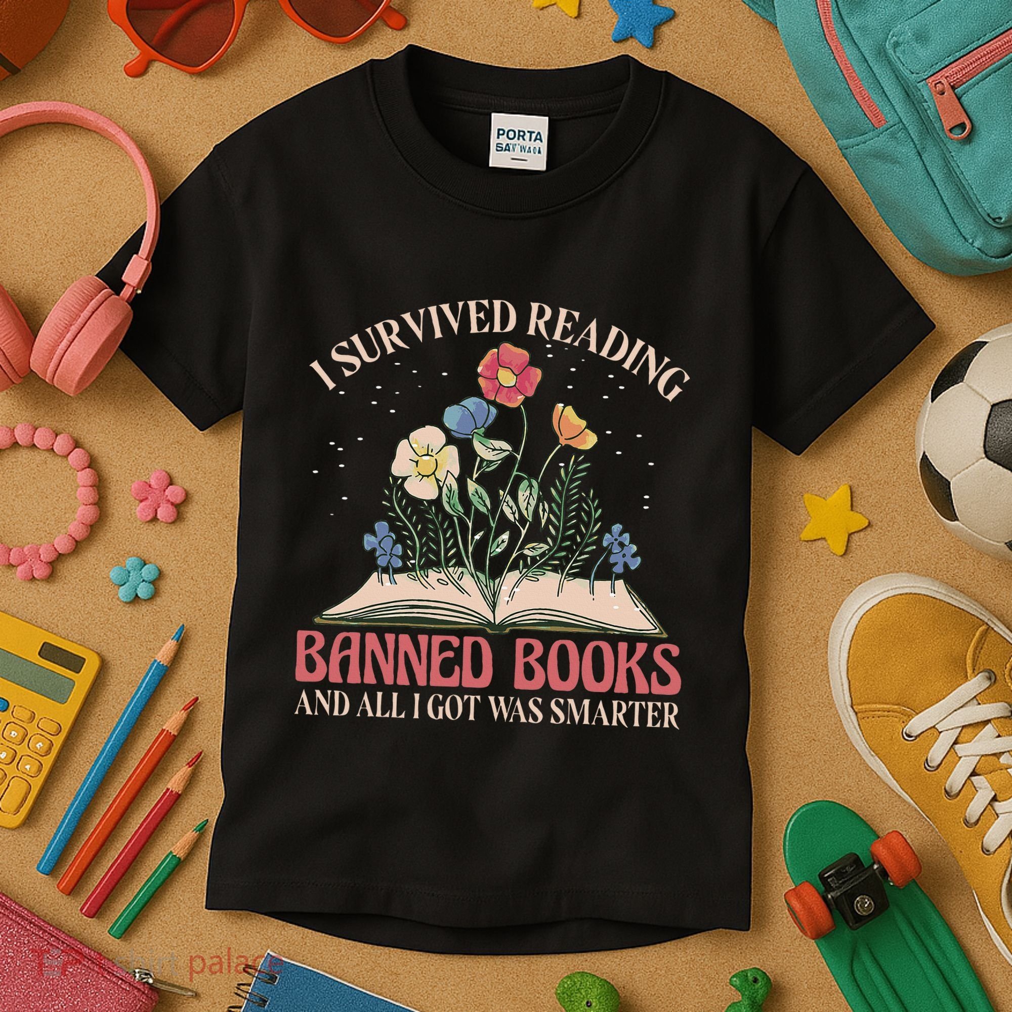 Banned Books Week Bookworm Banned Books Reader Kids T-Shirt