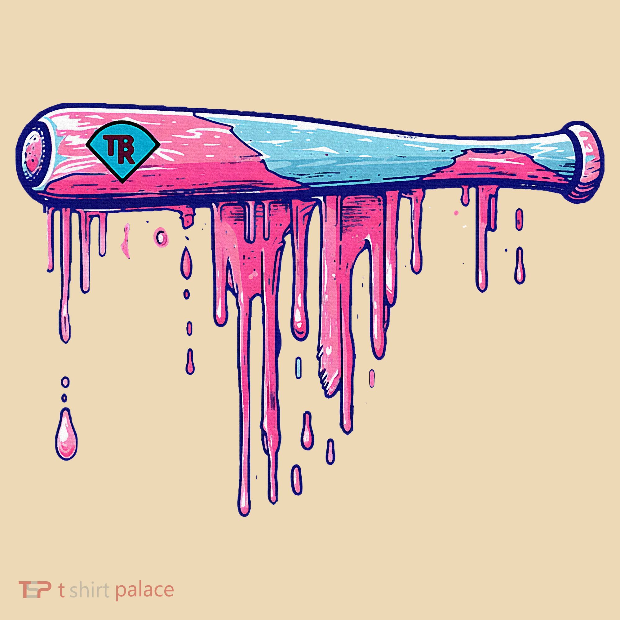 Baseball Bat With Sprinkles Drip Tote Bag