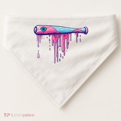 Baseball Bat With Sprinkles Drip USA-Made Doggie Bandana