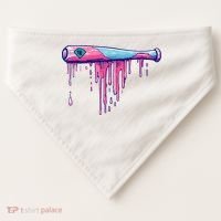 Baseball Bat With Sprinkles Drip USA-Made Doggie Bandana thumb 0