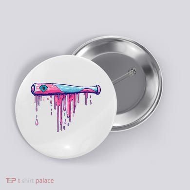 Baseball Bat With Sprinkles Drip Button