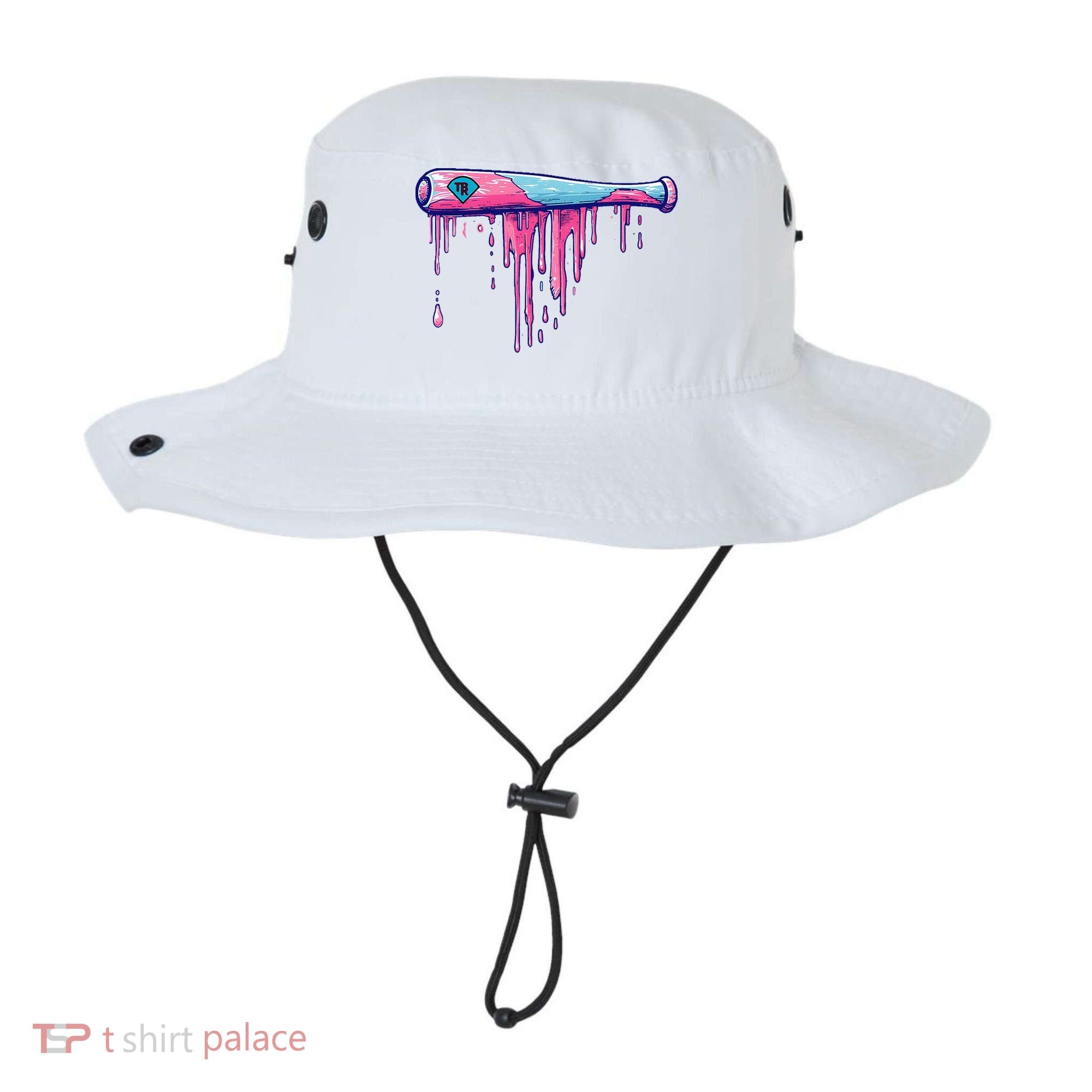 Baseball Bat With Sprinkles Drip Bucket Hat