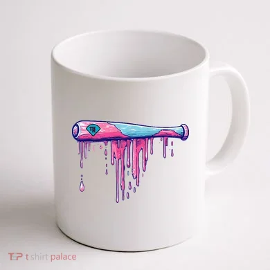 Baseball Bat With Sprinkles Drip Coffee Mug back