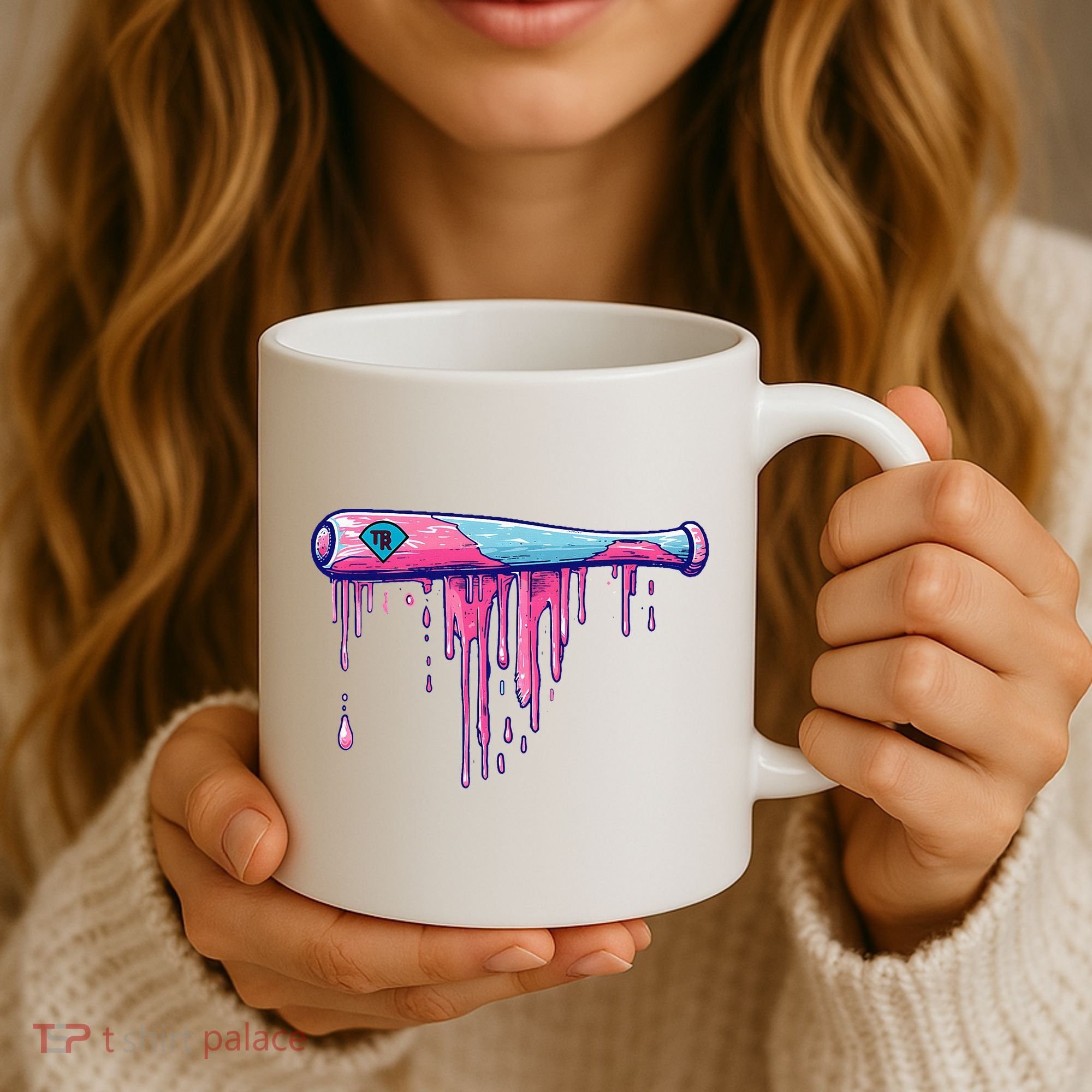 Baseball Bat With Sprinkles Drip Coffee Mug