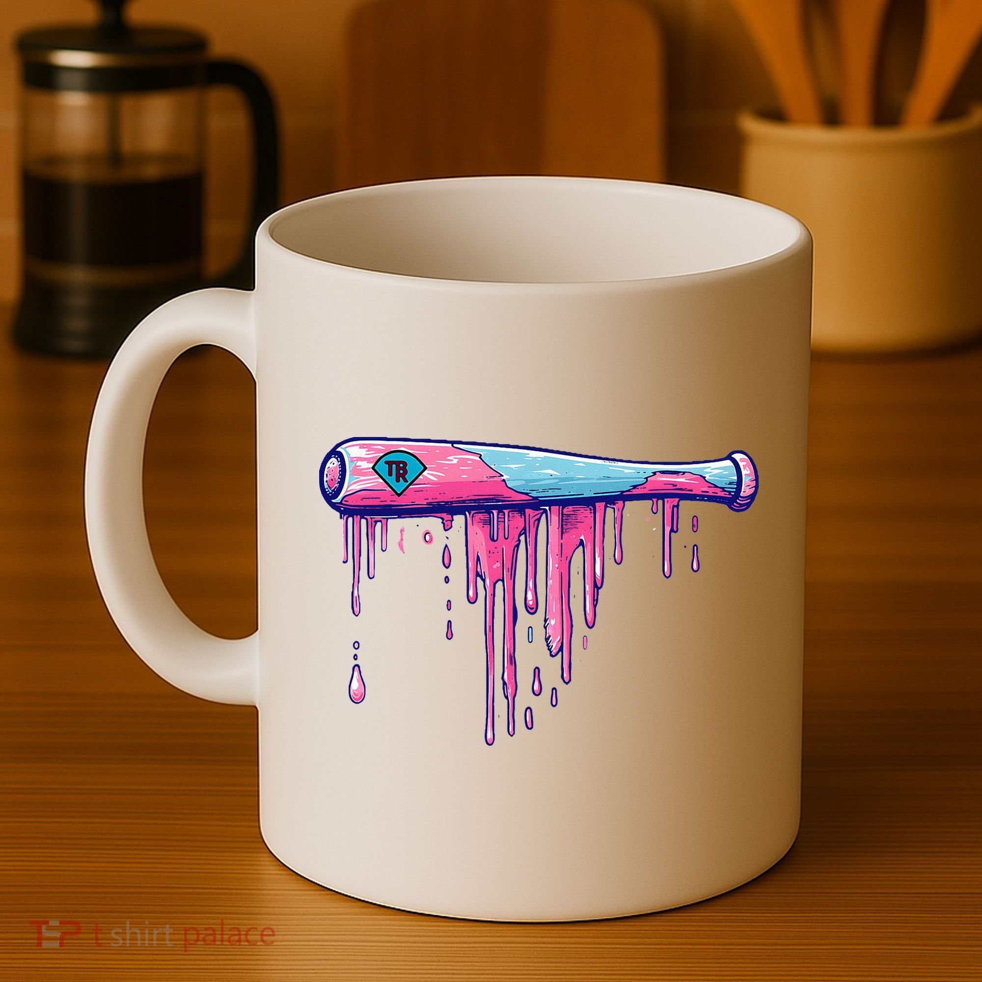 Baseball Bat With Sprinkles Drip Coffee Mug
