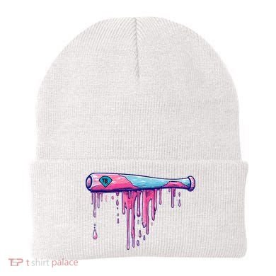 Baseball Bat With Sprinkles Drip Beanie