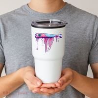 Baseball Bat With Sprinkles Drip Tumbler thumb 2