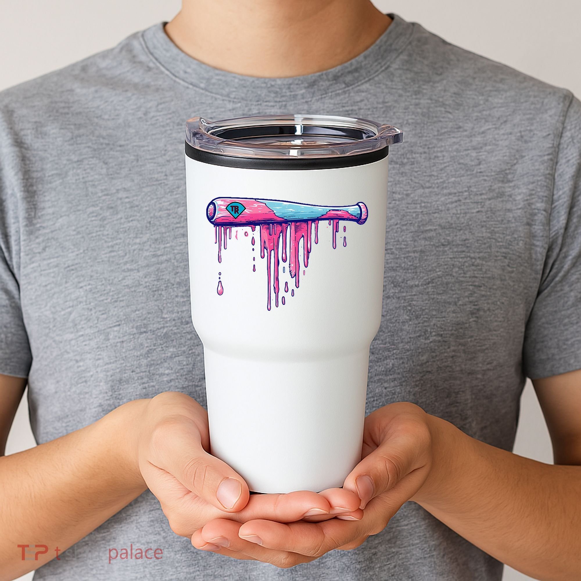 Baseball Bat With Sprinkles Drip Tumbler