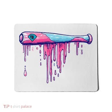 Baseball Bat With Sprinkles Drip Mousepad