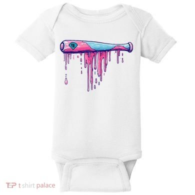 Baseball Bat With Sprinkles Drip Baby Bodysuit