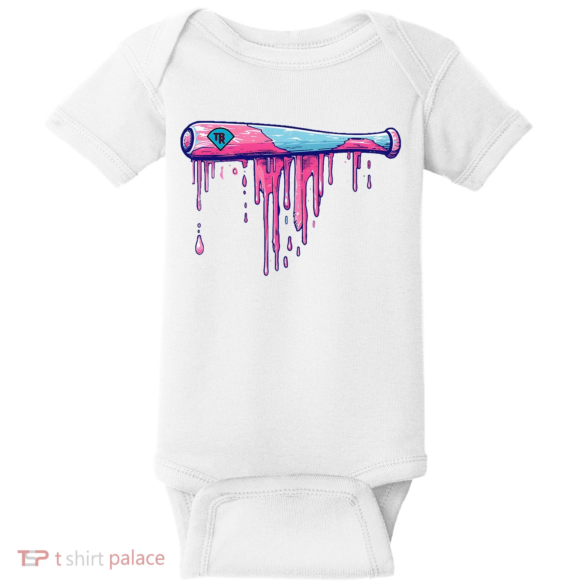 Baseball Bat With Sprinkles Drip Baby Bodysuit