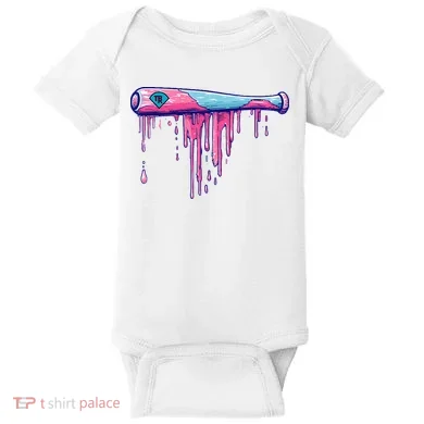 Baseball Bat With Sprinkles Drip Baby Bodysuit