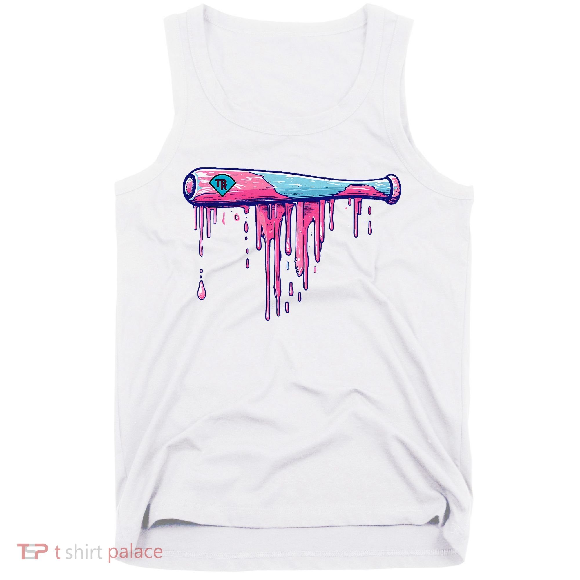 Baseball Bat With Sprinkles Drip Tank Top