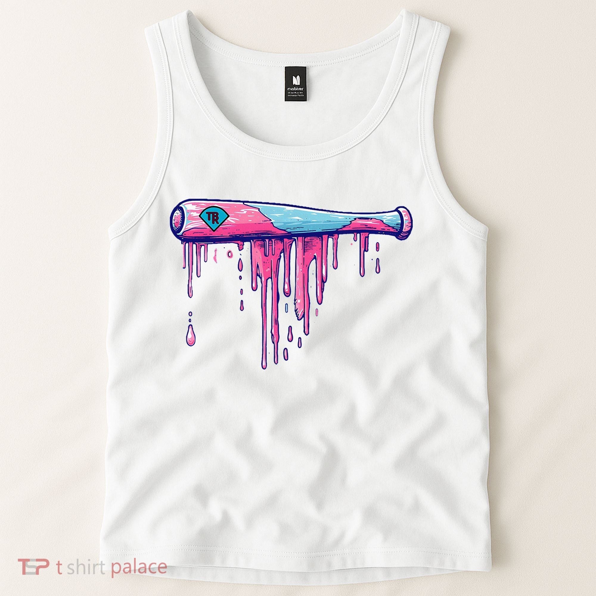 Baseball Bat With Sprinkles Drip Tank Top