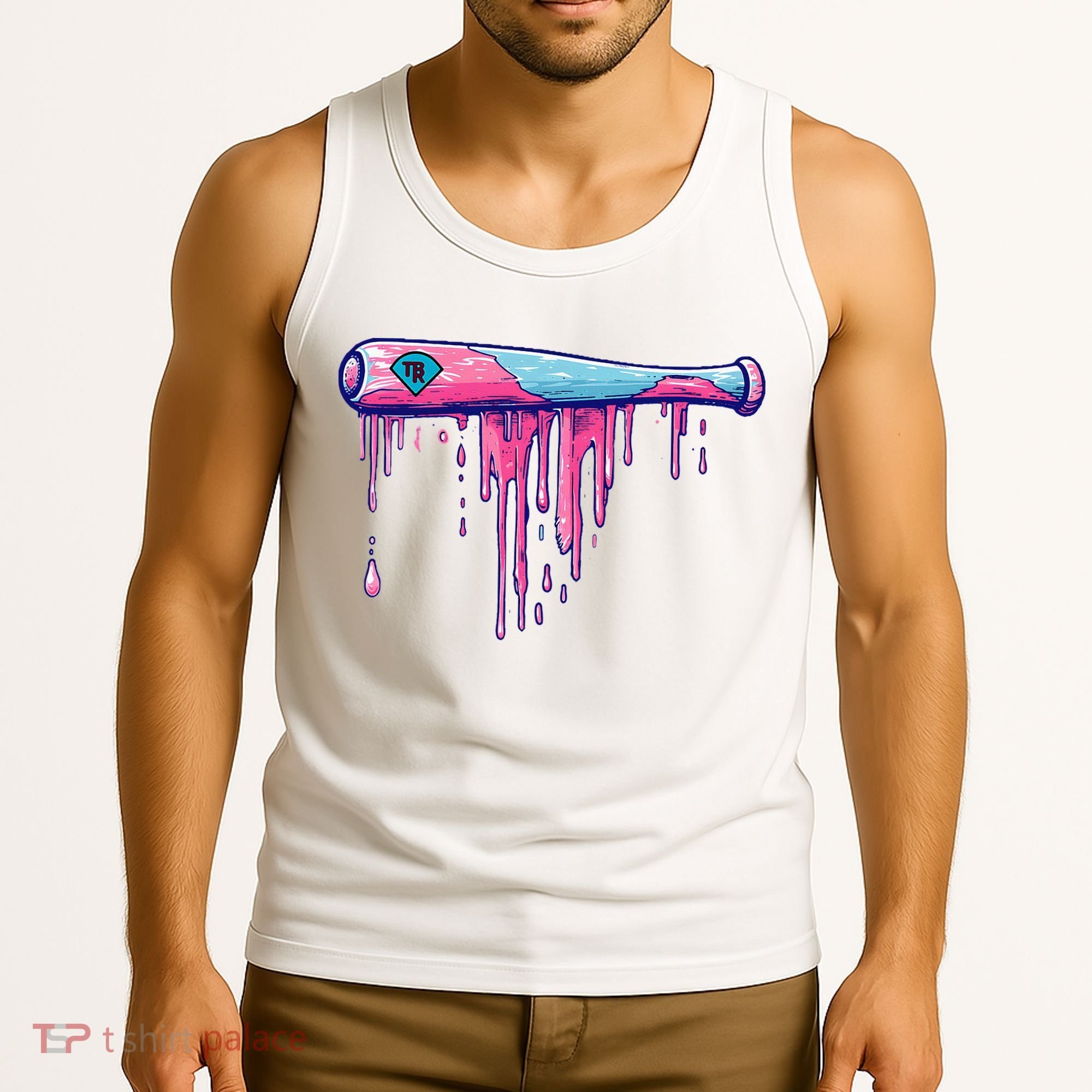 Baseball Bat With Sprinkles Drip Tank Top