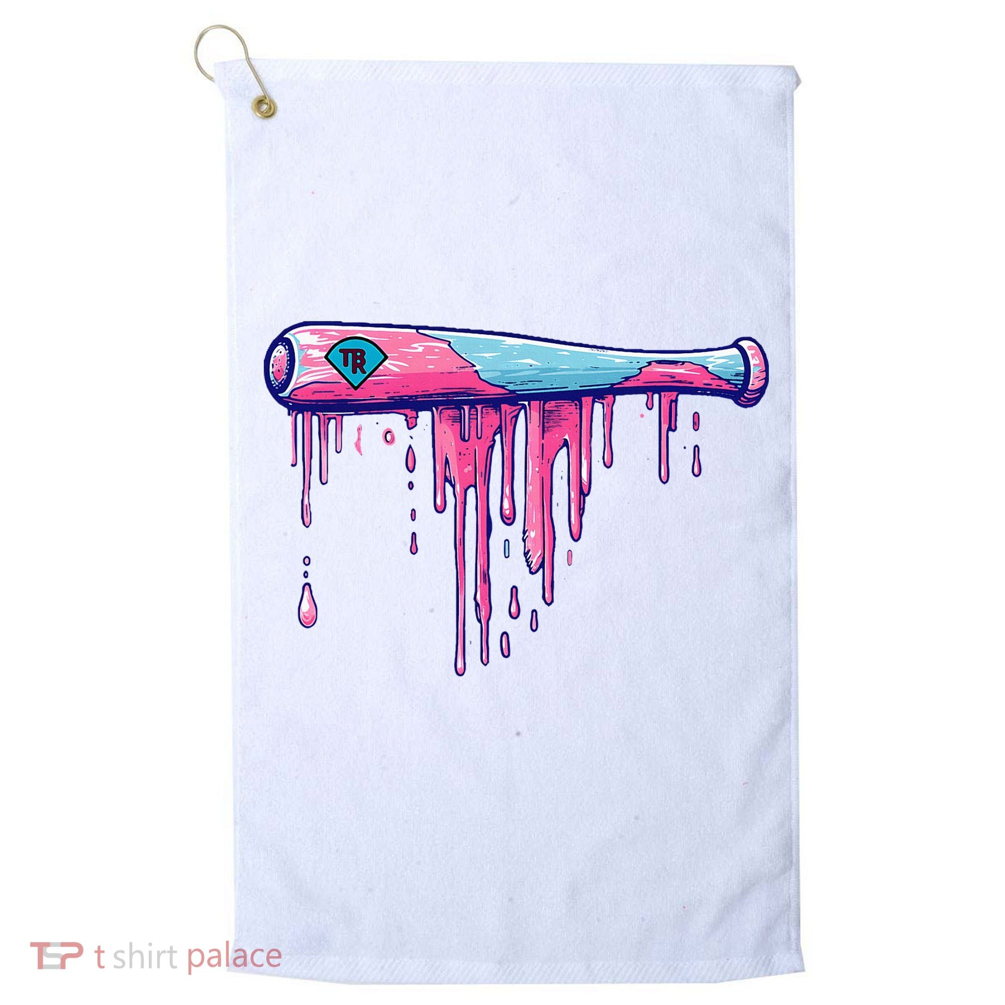 Baseball Bat With Sprinkles Drip Golf Towel