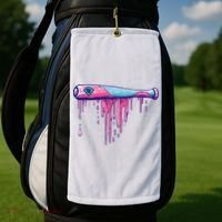 Baseball Bat With Sprinkles Drip Golf Towel thumb 2