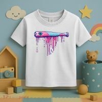 Baseball Bat With Sprinkles Drip Toddler T-Shirt thumb 3