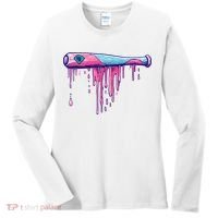 Baseball Bat With Sprinkles Drip Women's Long Sleeve Shirt thumb 0