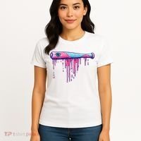 Baseball Bat With Sprinkles Drip Women's T-Shirt thumb 4
