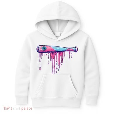 Baseball Bat With Sprinkles Drip Kids Hoodie