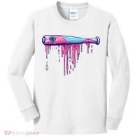 Baseball Bat With Sprinkles Drip Kids Long Sleeve Shirt thumb 0
