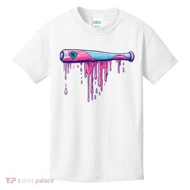 Baseball Bat With Sprinkles Drip Kids T-Shirt