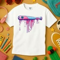 Baseball Bat With Sprinkles Drip Kids T-Shirt thumb 3