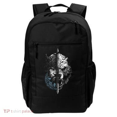 Berserker Bear Warrior Odin Runes Nordic Compass Backpack