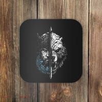 Berserker Bear Warrior Odin Runes Nordic Compass Coaster thumb 0