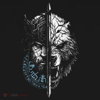 Berserker Bear Warrior Odin Runes Nordic Compass Coaster thumb 2