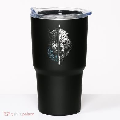 Berserker Bear Warrior Odin Runes Nordic Compass Tumbler