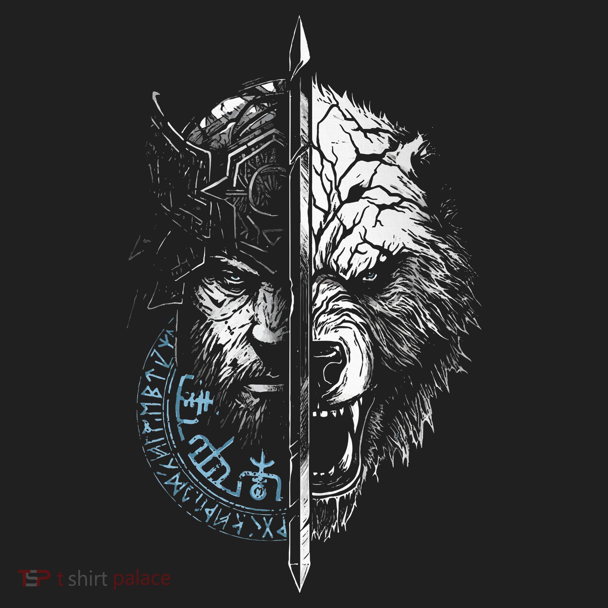 Berserker Bear Warrior Odin Runes Nordic Compass Tumbler