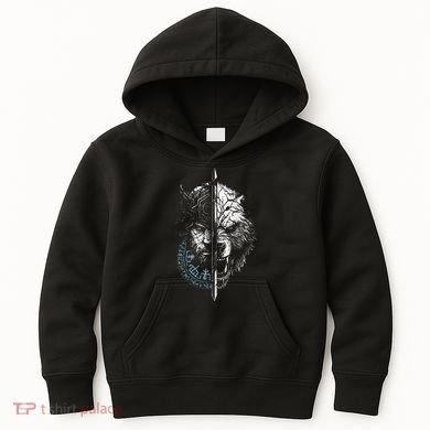 Berserker Bear Warrior Odin Runes Nordic Compass Kids Hoodie