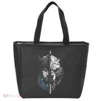 Berserker Bear Warrior Odin Runes Nordic Compass Tote Bag thumb 0