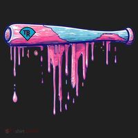 Baseball Bat With Sprinkles Drip Women's Sweatshirt thumb 2