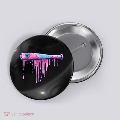 Baseball Bat With Sprinkles Drip Button