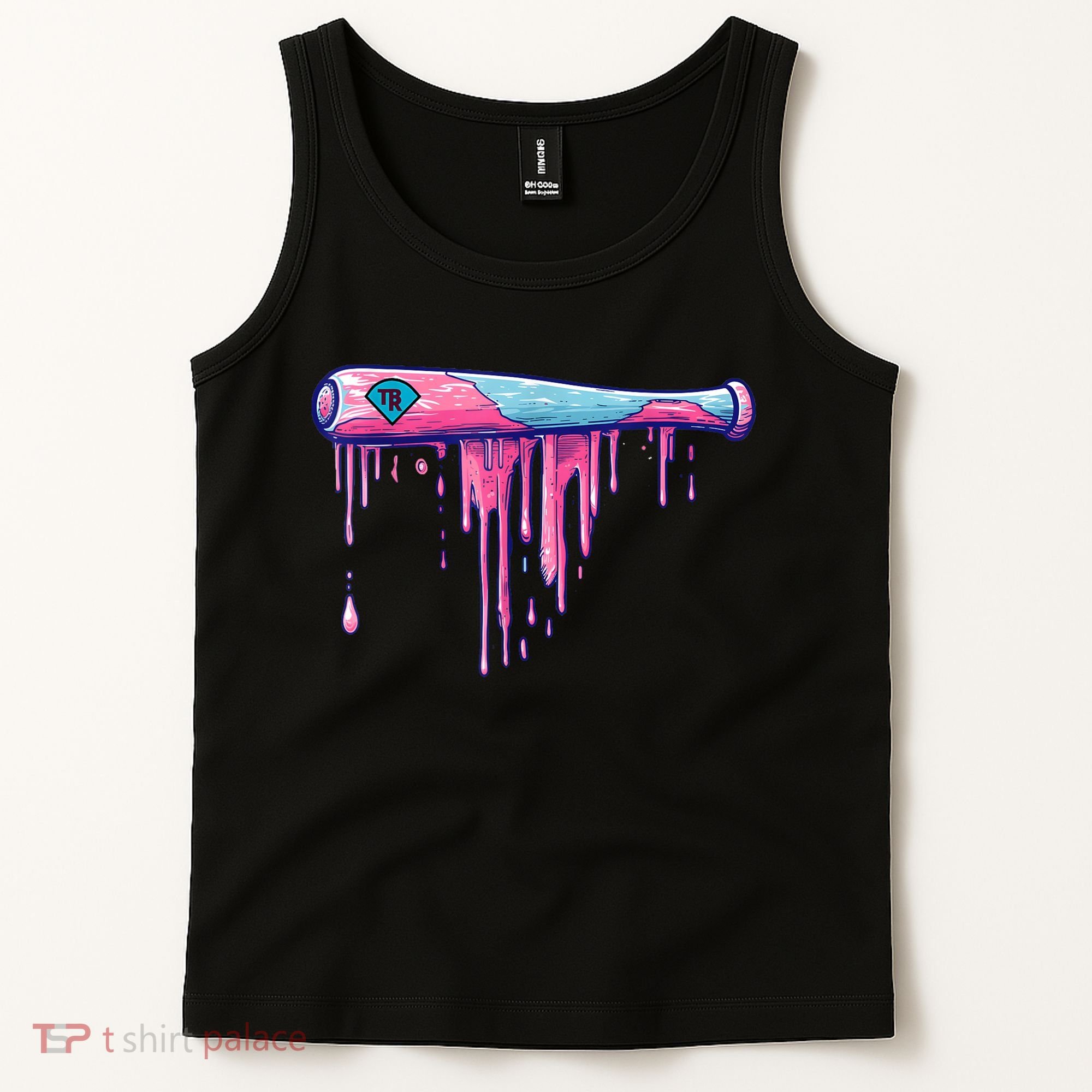 Baseball Bat With Sprinkles Drip Tank Top