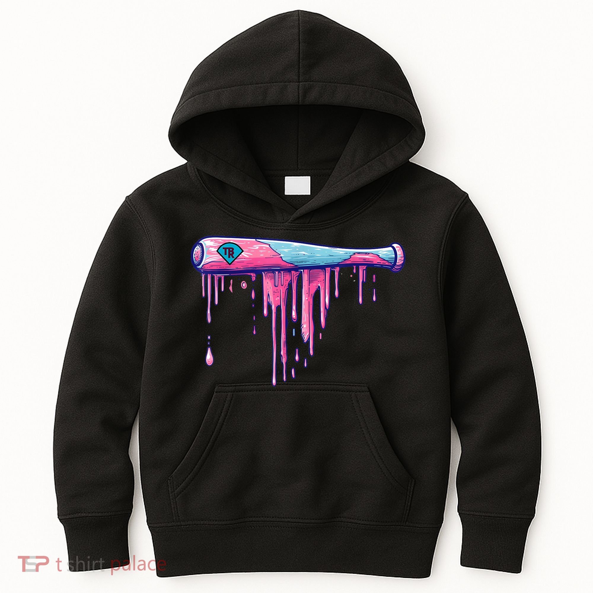 Baseball Bat With Sprinkles Drip Kids Hoodie