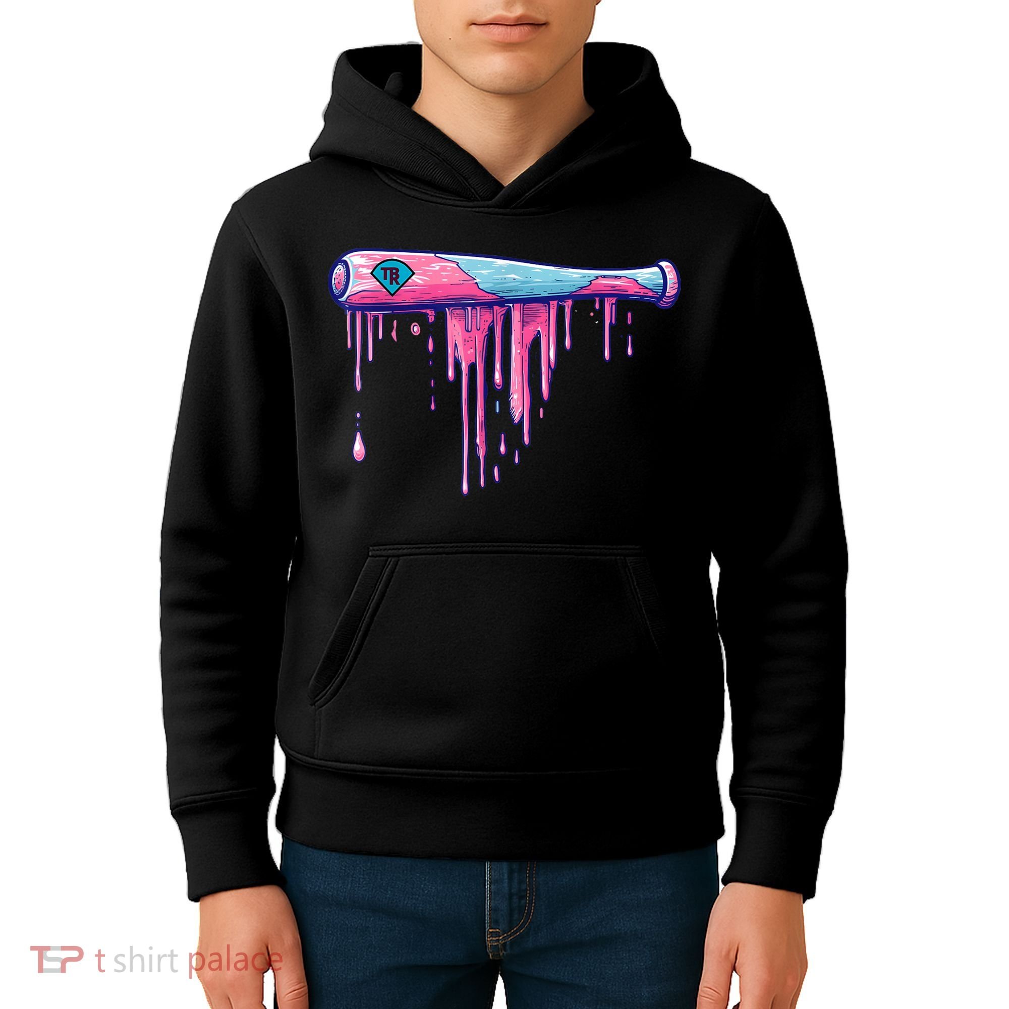 Baseball Bat With Sprinkles Drip Kids Hoodie