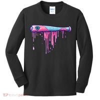 Baseball Bat With Sprinkles Drip Kids Long Sleeve Shirt thumb 0