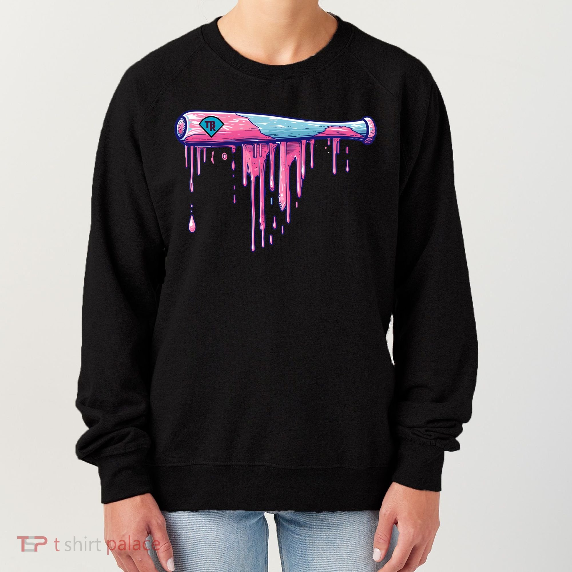Baseball Bat With Sprinkles Drip Cute Gift Women's Sweatshirt