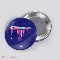 Baseball Bat With Sprinkles Drip Cute Gift Button thumb 0