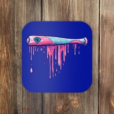 Baseball Bat With Sprinkles Drip Cute Gift Coaster