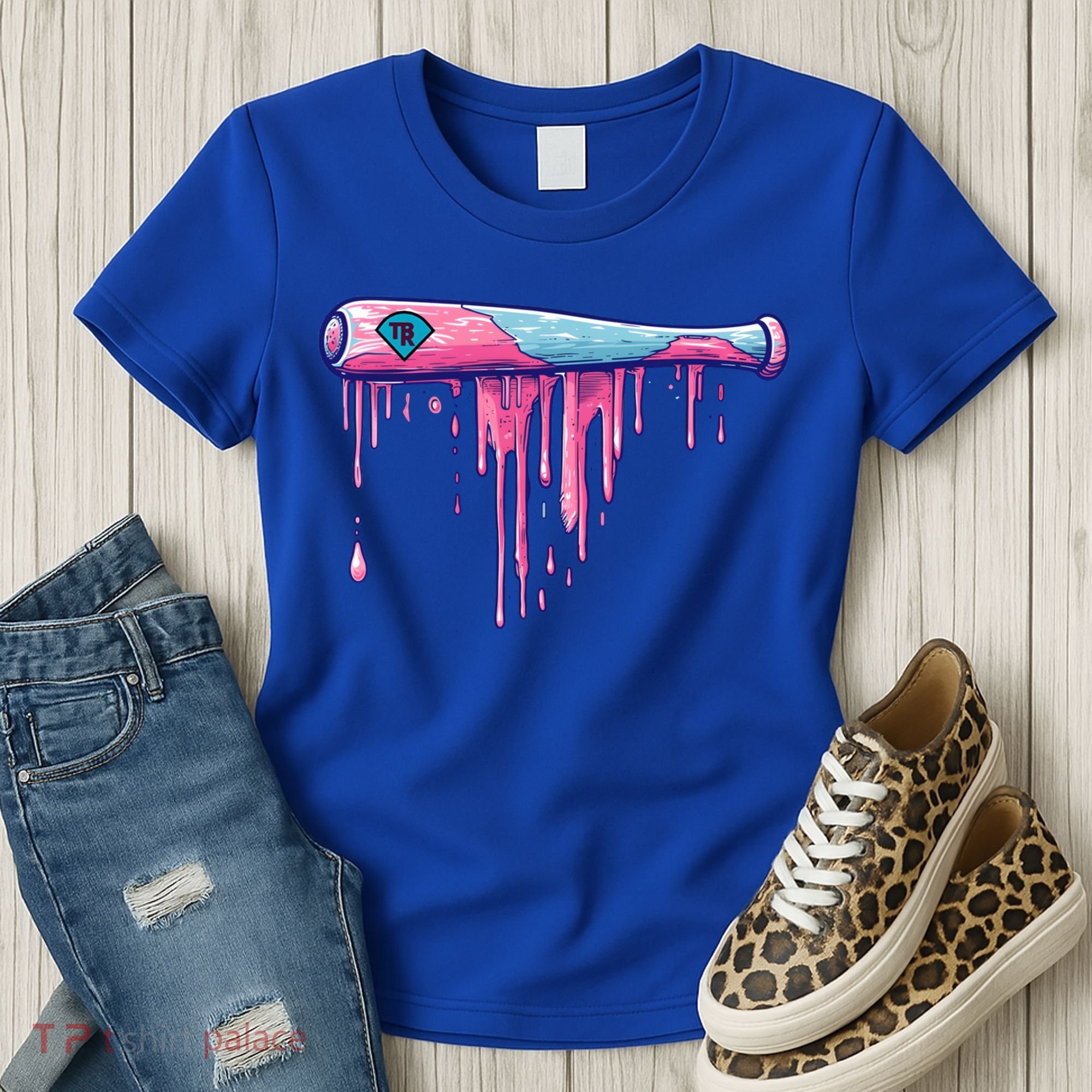 Baseball Bat With Sprinkles Drip Cute Gift Women's T-Shirt