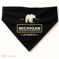 Black Bear  Wo Upper Peninsula Michigan Up North USA-Made Doggie Bandana thumb 0