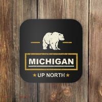 Black Bear  Wo Upper Peninsula Michigan Up North Coaster thumb 0