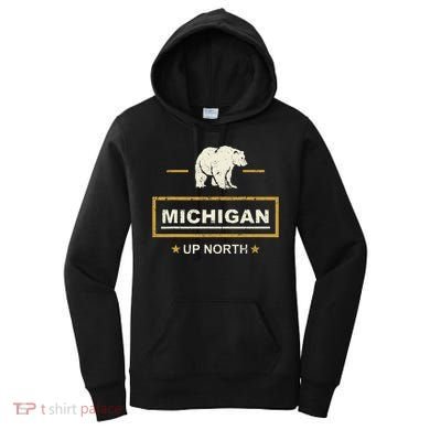 Black Bear  Wo Upper Peninsula Michigan Up North Women's Hoodie