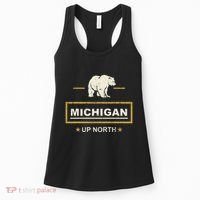 Black Bear  Wo Upper Peninsula Michigan Up North Women's Tank Top thumb 0