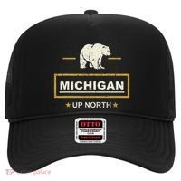 Black Bear  Wo Upper Peninsula Michigan Up North Hat thumb 0